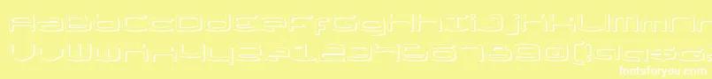 ThundergodIiShadow Font – White Fonts on Yellow Background