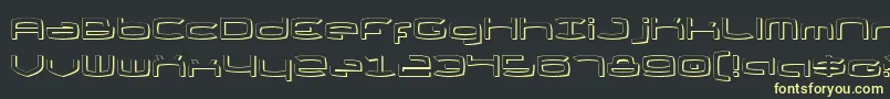 ThundergodIiShadow Font – Yellow Fonts on Black Background