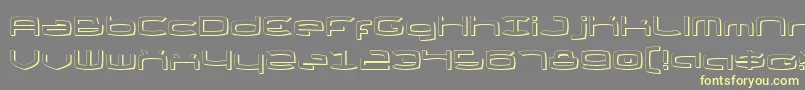 ThundergodIiShadow Font – Yellow Fonts on Gray Background