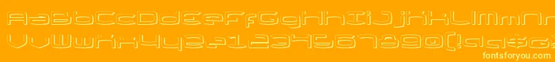 ThundergodIiShadow Font – Yellow Fonts on Orange Background