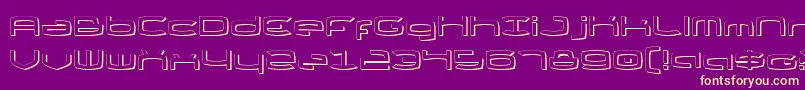ThundergodIiShadow Font – Yellow Fonts on Purple Background