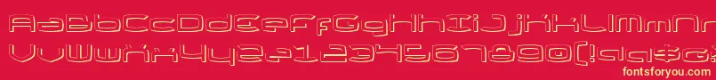 ThundergodIiShadow Font – Yellow Fonts on Red Background