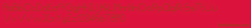 Chempaka Ranting Simpul Font – Brown Fonts on Red Background