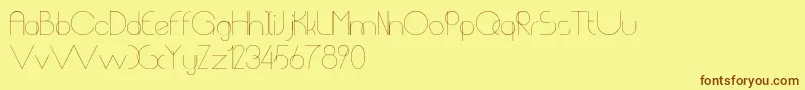 Chempaka Ranting Font – Brown Fonts on Yellow Background