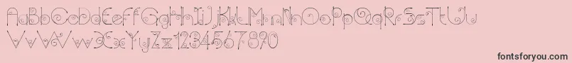 Chempaka Font – Black Fonts on Pink Background