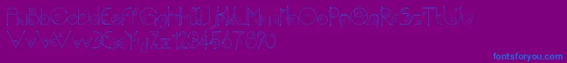 Шрифт Chempaka – синие шрифты на фиолетовом фоне
