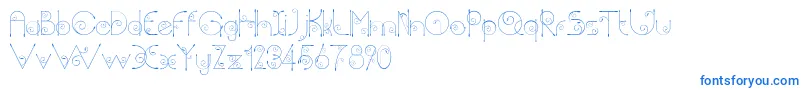 Шрифт Chempaka – синие шрифты