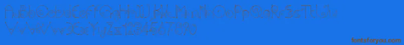 Chempaka Font – Brown Fonts on Blue Background