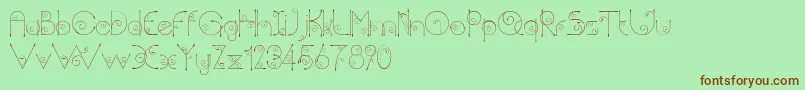 Chempaka Font – Brown Fonts on Green Background