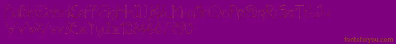 Chempaka Font – Brown Fonts on Purple Background