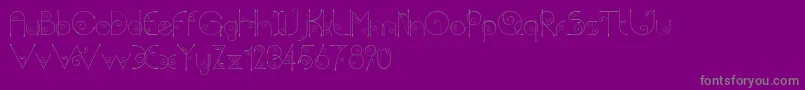 フォントChempaka – 紫の背景に灰色の文字
