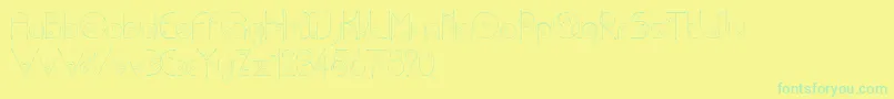Chempaka Font – Green Fonts on Yellow Background