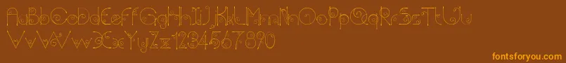 Chempaka Font – Orange Fonts on Brown Background