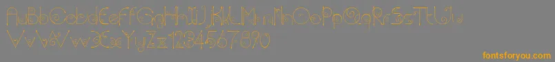 Chempaka Font – Orange Fonts on Gray Background