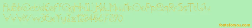 Chempaka Font – Orange Fonts on Green Background