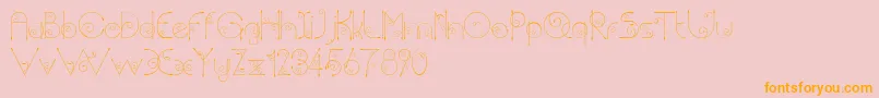 Chempaka Font – Orange Fonts on Pink Background