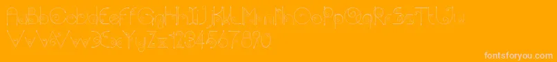 Chempaka-Schriftart – Rosa Schriften auf orangefarbenem Hintergrund