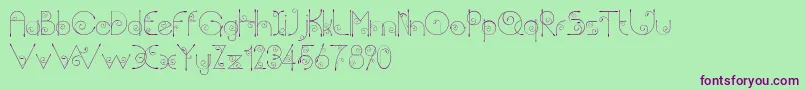 Chempaka Font – Purple Fonts on Green Background