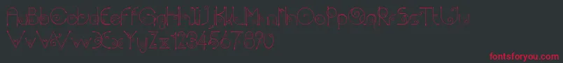 Chempaka Font – Red Fonts on Black Background