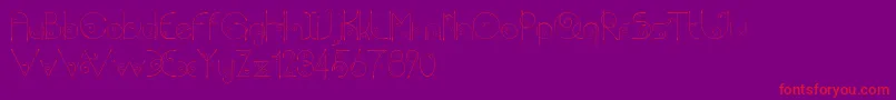 Chempaka-fontti – punaiset fontit violetilla taustalla