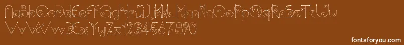 Chempaka Font – White Fonts on Brown Background