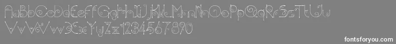 Chempaka Font – White Fonts on Gray Background