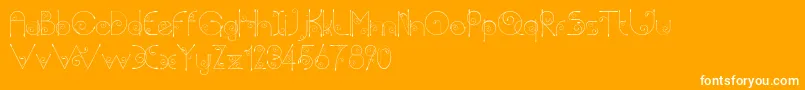 Chempaka Font – White Fonts on Orange Background