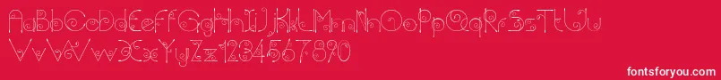 Chempaka Font – White Fonts on Red Background