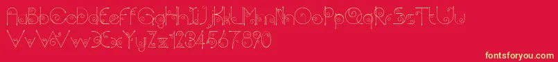 Chempaka Font – Yellow Fonts on Red Background