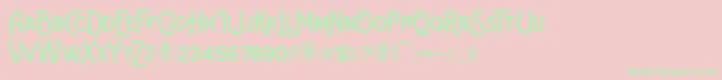 Chemvre Personal Use Only Font – Green Fonts on Pink Background