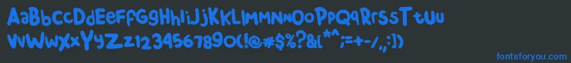 Chendolle Font – Blue Fonts on Black Background