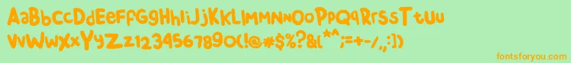 Chendolle Font – Orange Fonts on Green Background