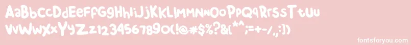 フォントChendolle – ピンクの背景に白い文字