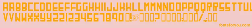 CHERB    Font – Orange Fonts on Pink Background