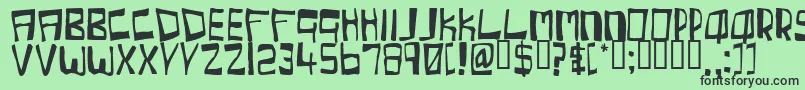 CHERC    Font – Black Fonts on Green Background