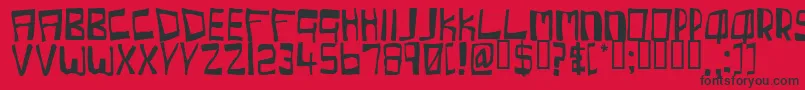 CHERC    Font – Black Fonts on Red Background