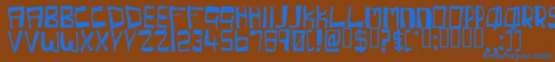 CHERC フォントについての詳細 フォントCHERC – 茶色の背景に青い文字