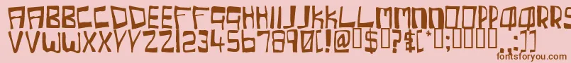 CHERC    Font – Brown Fonts on Pink Background