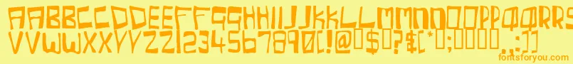 CHERC    Font – Orange Fonts on Yellow Background