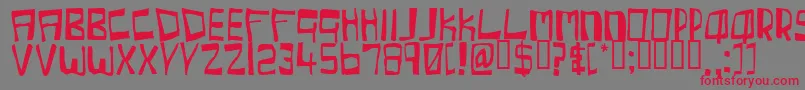 CHERC    Font – Red Fonts on Gray Background
