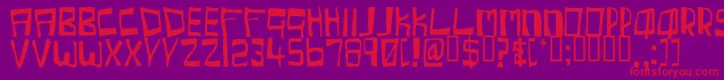 CHERC    Font – Red Fonts on Purple Background