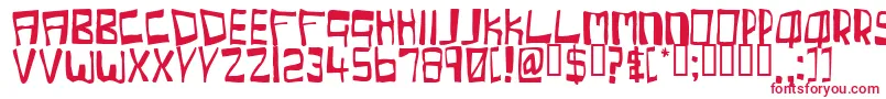 CHERC    Font – Red Fonts on White Background