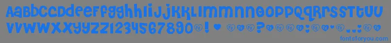 CHERI    Font – Blue Fonts on Gray Background
