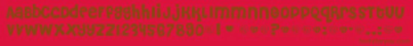 CHERI    Font – Brown Fonts on Red Background