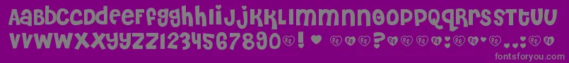 CHERI    Font – Gray Fonts on Purple Background