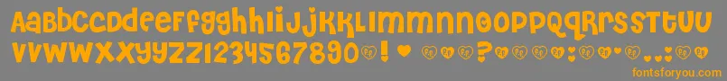 CHERI    Font – Orange Fonts on Gray Background