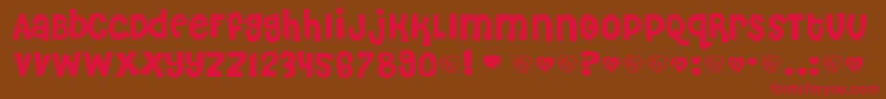 CHERI    Font – Red Fonts on Brown Background