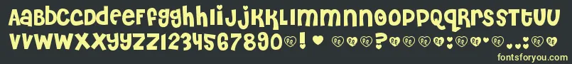 CHERI    Font – Yellow Fonts on Black Background