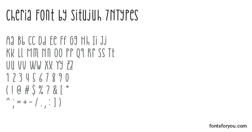 Czcionka Cheria Font by Situjuh 7NTypes – alfabet, cyfry, specjalne znaki