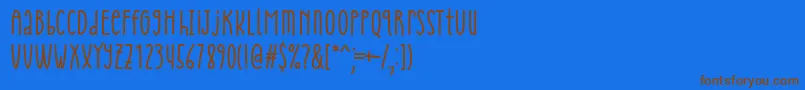 Cheria Font by Situjuh 7NTypes Font – Brown Fonts on Blue Background